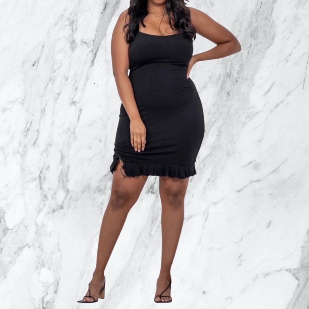 🆕 BLACK RIBBED DRESS